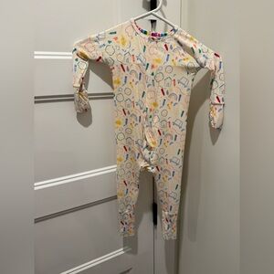 Magnetic Me Cream Kids Pajamas with Colorful Print